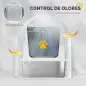 Arenero para Gatos de Acero Inoxidable XL Cerrado con Tapa Abatible Borde Alto Pala Antifugas Gris Claro Arenero para Gatos de Acero Inoxidable XL Cerrado con Tapa Abatible Borde Alto Pala Antifugas Gris Claro
