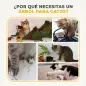 Barril Rascador para Gatos de 3 Niveles Altura 79 cm Tonel de Escalada con Cama Cubierto de Sisal Caqui y Café
