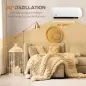 Calefactor Eléctrico de Pared 2000W con 3 Modos Pantalla LED Termostato Temporizador y Oscilación Blanco