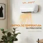 Calefactor Eléctrico de Pared 2000W con 3 Modos Pantalla LED Termostato Temporizador y Oscilación Blanco