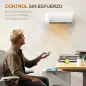 Calefactor Eléctrico de Pared 2000W con 3 Modos Pantalla LED Termostato Temporizador y Oscilación Blanco