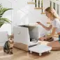 Arenero para Gatos de Acero Inoxidable XL Cerrado con Tapa Abatible Borde Alto Pala Metálica Antifugas Gris Claro Arenero para Gatos de Acero Inoxidable XL Cerrado con Tapa Abatible Borde Alto Pala Metálica Antifugas Gris Claro