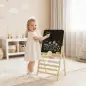 Pizarra Infantil Caballete Caballete de Madera con Pizarra Doble Cara Reloj Ábaco y Borrador para +2 Años Natural Pizarra Infantil Caballete Caballete de Madera con Pizarra Doble Cara Reloj Ábaco y Borrador para +2 Años Natural