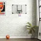 Canasta de Baloncesto de Pared Aro de Baloncesto con Red y Marco de Acero para Exterior 113x61x73 cm Blanco y Negro