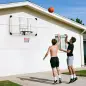 Canasta de Baloncesto de Pared Aro de Baloncesto con Red y Marco de Acero para Exterior 113x61x73 cm Blanco y Negro