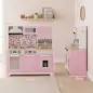 Cocina de Juguete de Madera con Accesorios de Acero Inoxidable Cafetera Máquina de Hielo Fregadero Fogones Rosa Cocina de Juguete de Madera con Accesorios de Acero Inoxidable Cafetera Máquina de Hielo Fregadero Fogones Rosa