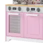Cocina de Juguete de Madera con Accesorios de Acero Inoxidable Cafetera Máquina de Hielo Fregadero Fogones Rosa Cocina de Juguete de Madera con Accesorios de Acero Inoxidable Cafetera Máquina de Hielo Fregadero Fogones Rosa