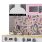 Cocina de Juguete de Madera con Accesorios de Acero Inoxidable Cafetera Máquina de Hielo Fregadero Fogones Rosa Cocina de Juguete de Madera con Accesorios de Acero Inoxidable Cafetera Máquina de Hielo Fregadero Fogones Rosa
