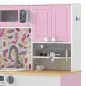 Cocina de Juguete de Madera con Accesorios de Acero Inoxidable Cafetera Máquina de Hielo Fregadero Fogones Rosa Cocina de Juguete de Madera con Accesorios de Acero Inoxidable Cafetera Máquina de Hielo Fregadero Fogones Rosa