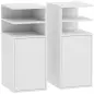 Juego de 2 Mesillas de Noche Dormitorio con Puerta Compartimentos Abiertos para Espacios Reducidos 25x30x60 cm Blanco Juego de 2 Mesillas de Noche Dormitorio con Puerta Compartimentos Abiertos para Espacios Reducidos 25x30x60 cm Blanco