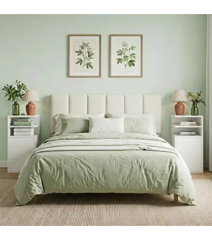 Juego de 2 Mesillas de Noche Dormitorio con Puerta Compartimentos Abiertos para Espacios Reducidos 25x30x60 cm Blanco