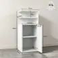 Juego de 2 Mesillas de Noche Dormitorio con Puerta Compartimentos Abiertos para Espacios Reducidos 25x30x60 cm Blanco Juego de 2 Mesillas de Noche Dormitorio con Puerta Compartimentos Abiertos para Espacios Reducidos 25x30x60 cm Blanco