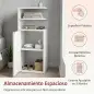 Juego de 2 Mesillas de Noche Dormitorio con Puerta Compartimentos Abiertos para Espacios Reducidos 25x30x60 cm Blanco Juego de 2 Mesillas de Noche Dormitorio con Puerta Compartimentos Abiertos para Espacios Reducidos 25x30x60 cm Blanco