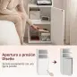 Juego de 2 Mesillas de Noche Dormitorio con Puerta Compartimentos Abiertos para Espacios Reducidos 25x30x60 cm Blanco Juego de 2 Mesillas de Noche Dormitorio con Puerta Compartimentos Abiertos para Espacios Reducidos 25x30x60 cm Blanco