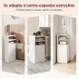 Juego de 2 Mesillas de Noche Dormitorio con Puerta Compartimentos Abiertos para Espacios Reducidos 25x30x60 cm Blanco Juego de 2 Mesillas de Noche Dormitorio con Puerta Compartimentos Abiertos para Espacios Reducidos 25x30x60 cm Blanco