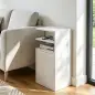 Juego de 2 Mesillas de Noche Dormitorio con Puerta Compartimentos Abiertos para Espacios Reducidos 25x30x60 cm Blanco Juego de 2 Mesillas de Noche Dormitorio con Puerta Compartimentos Abiertos para Espacios Reducidos 25x30x60 cm Blanco