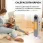 Calefactor Eléctrico Cerámico PTC 1300/2000W con Control Remoto 15–40 °C Oscilación de 45° Temporizador 12H Blanco