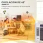 Calefactor Eléctrico Cerámico PTC 1300/2000W con Control Remoto 15–40 °C Oscilación de 45° Temporizador 12H Blanco