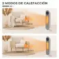 Calefactor Eléctrico Cerámico PTC 1300/2000W con Control Remoto 15–40 °C Oscilación de 45° Temporizador 12H Blanco