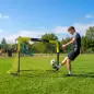 Portería de Fútbol Pop-Up Plegable Red Portátil con Bolsa de Transporte 4 Piquetas en U y Varillas de Fibra de Vidrio