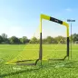 Portería de Fútbol Pop-Up Plegable Red Portátil con Bolsa de Transporte 4 Piquetas en U y Varillas de Fibra de Vidrio