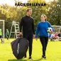 Portería de Fútbol Pop-Up Plegable Red Portátil con Bolsa de Transporte 4 Piquetas en U y Varillas de Fibra de Vidrio