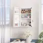 Botiquín de Pared con 6 Compartimentos Cerradura y 2 Llaves para Baño Cocina 40x18x60 cm Blanco
