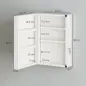 Botiquín de Pared con 6 Compartimentos Cerradura y 2 Llaves para Baño Cocina 40x18x60 cm Blanco