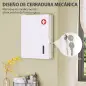 Botiquín de Pared con 6 Compartimentos Cerradura y 2 Llaves para Baño Cocina 40x18x60 cm Blanco