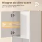 Alacena de Cocina Alta con 4 Puertas con Bisagras de Cierre Suave Estantes Ajustables 2 Compartimentos Abiertos Blanco Alacena de Cocina Alta con 4 Puertas con Bisagras de Cierre Suave Estantes Ajustables 2 Compartimentos Abiertos Blanco