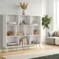 Librería de 3 Niveles con 10 Cubos Patas de Madera Maciza 140x24x107 cm Blanco Librería de 3 Niveles con 10 Cubos Patas de Madera Maciza 140x24x107 cm Blanco