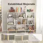 Librería de 3 Niveles con 10 Cubos Patas de Madera Maciza 140x24x107 cm Blanco Librería de 3 Niveles con 10 Cubos Patas de Madera Maciza 140x24x107 cm Blanco