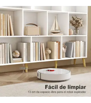 Librería de 3 Niveles con 10 Cubos Patas de Madera Maciza 140x24x107 cm Blanco