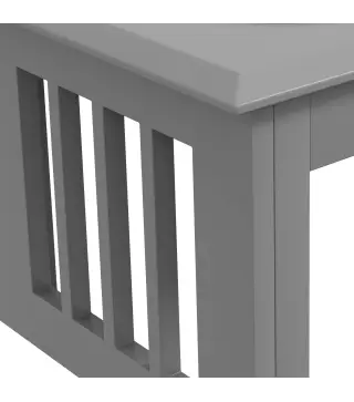 Comedero Elevado para Perros con 2 Cuencos Extraíbles de Acero Inoxidable 58,4x30,5x25,4 cmGris