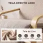 Butaca de Salón Tapizada en Lino con Reposapiés con Balanceo Suave Respaldo Alto Asiento Amplio Marrón Claro Butaca de Salón Tapizada en Lino con Reposapiés con Balanceo Suave Respaldo Alto Asiento Amplio Marrón Claro