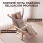 Butaca de Salón Tapizada en Lino con Reposapiés con Balanceo Suave Respaldo Alto Asiento Amplio Marrón Claro Butaca de Salón Tapizada en Lino con Reposapiés con Balanceo Suave Respaldo Alto Asiento Amplio Marrón Claro