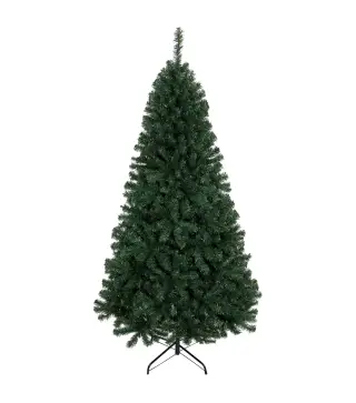 Árbol de Navidad Artificial 200 cm con 1000 Ramas Base Plegable Diseño por Secciones Fácil de Montar Verde