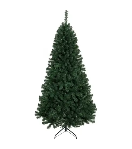Árbol de Navidad Artificial 200 cm con 1000 Ramas Base Plegable Diseño por Secciones Fácil de Montar Verde