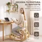 Silla de Rodillas Ergonómica con Respaldo Apoyo para Rodillas y Tapizado de Pana Crema Silla de Rodillas Ergonómica con Respaldo Apoyo para Rodillas y Tapizado de Pana Crema