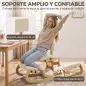 Silla de Rodillas Ergonómica con Respaldo Apoyo para Rodillas y Tapizado de Pana Crema Silla de Rodillas Ergonómica con Respaldo Apoyo para Rodillas y Tapizado de Pana Crema