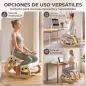 Silla de Rodillas Ergonómica con Respaldo Apoyo para Rodillas y Tapizado de Pana Crema Silla de Rodillas Ergonómica con Respaldo Apoyo para Rodillas y Tapizado de Pana Crema