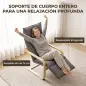 Butaca de Salón Tapizada en Lino con Reposapiés con Balanceo Suave Respaldo Alto Asiento Amplio Gris Oscuro
