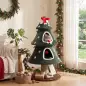 Árbol Rascador para Gatos 132 cm Diseño de Navidad Torre para Gatos de Felpa con 2 Casitas Escalera de Sisal Verde Árbol Rascador para Gatos 132 cm Diseño de Navidad Torre para Gatos de Felpa con 2 Casitas Escalera de Sisal Verde