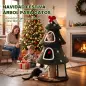 Árbol Rascador para Gatos 132 cm Diseño de Navidad Torre para Gatos de Felpa con 2 Casitas Escalera de Sisal Verde Árbol Rascador para Gatos 132 cm Diseño de Navidad Torre para Gatos de Felpa con 2 Casitas Escalera de Sisal Verde