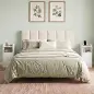 Juego de 2 Mesitas de Noche Estrechas con Estación de Carga Puerta Compartimento Abierto Estante Ajustable Blanco