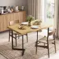 Mesa de Comedor para 2 Personas con Tablero Grueso Patas Metálicas Estilo Moderno 110x67x75,5 cm Roble Mesa de Comedor para 2 Personas con Tablero Grueso Patas Metálicas Estilo Moderno 110x67x75,5 cm Roble