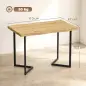 Mesa de Comedor para 2 Personas con Tablero Grueso Patas Metálicas Estilo Moderno 110x67x75,5 cm Roble Mesa de Comedor para 2 Personas con Tablero Grueso Patas Metálicas Estilo Moderno 110x67x75,5 cm Roble