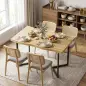 Mesa de Comedor para 2 Personas con Tablero Grueso Patas Metálicas Estilo Moderno 110x67x75,5 cm Roble Mesa de Comedor para 2 Personas con Tablero Grueso Patas Metálicas Estilo Moderno 110x67x75,5 cm Roble