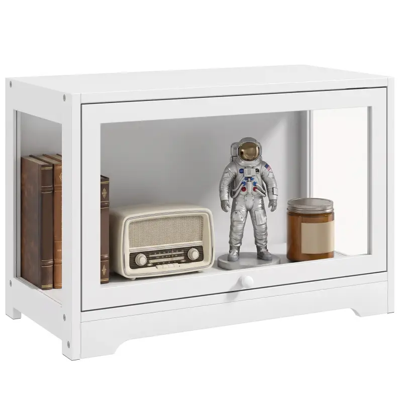 Vitrina Expositora para Colecciones con Puerta Abatible de Acrílico para Figuras de Decoración 59x30x40 cm Blanco Vitrina Expositora para Colecciones con Puerta Abatible de Acrílico para Figuras de Decoración 59x30x40 cm Blanco