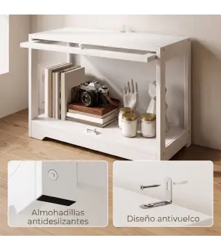 Vitrina Expositora para Colecciones con Puerta Abatible de Acrílico para Figuras de Decoración 59x30x40 cm Blanco
